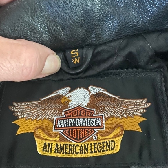 Women's Harley Davidson Leather Jacket Small - Picture 11 of 14